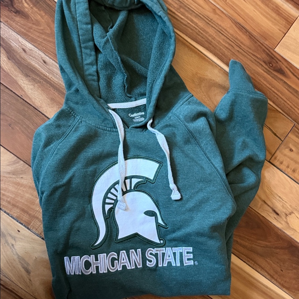 Michigan State Green Hoodie with Spartan Logo